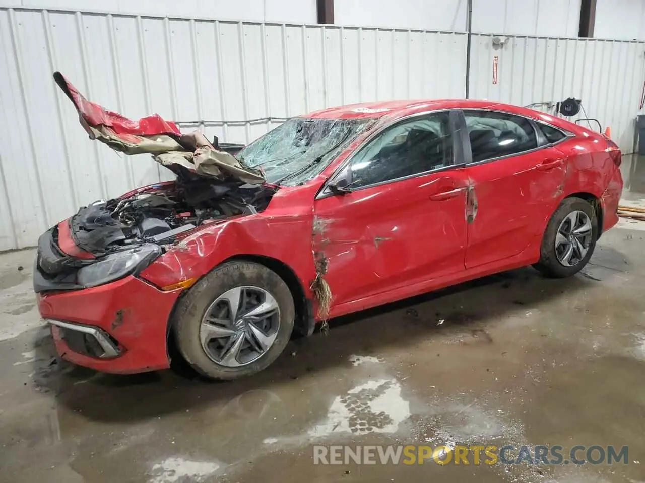 1 Photograph of a damaged car 2HGFC2F61KH555113 HONDA CIVIC 2019