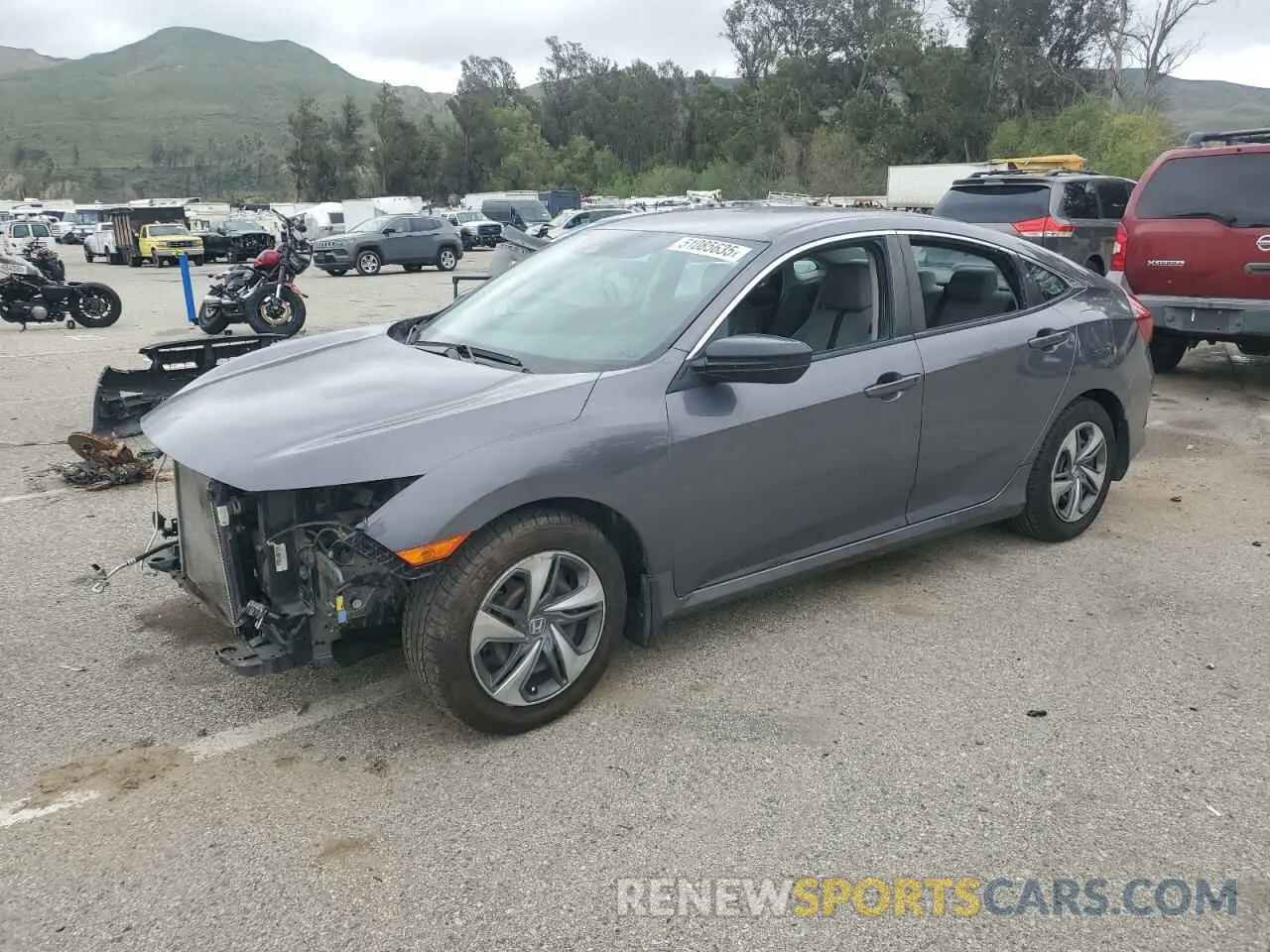 1 Photograph of a damaged car 2HGFC2F63KH568820 HONDA CIVIC 2019