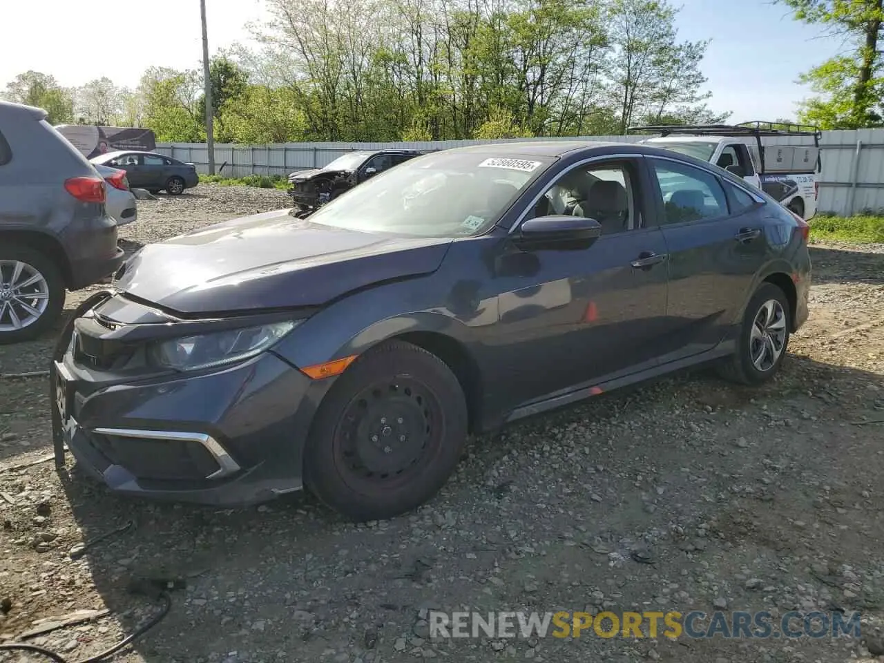 1 Photograph of a damaged car 2HGFC2F64KH551282 HONDA CIVIC 2019