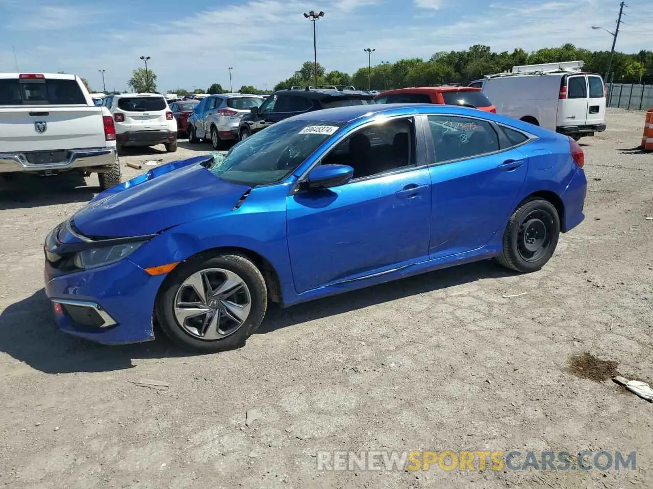 1 Photograph of a damaged car 2HGFC2F64KH569572 HONDA CIVIC 2019