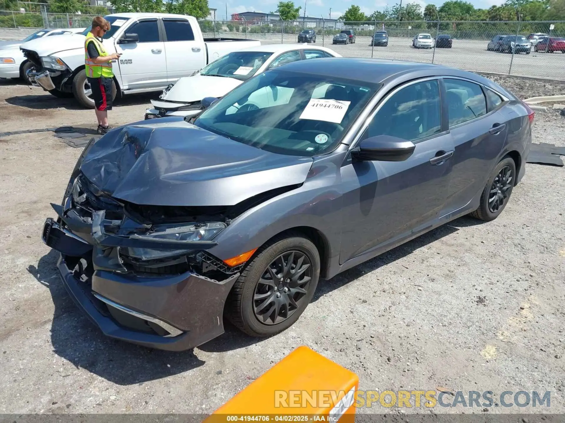 2 Photograph of a damaged car 2HGFC2F64KH596741 HONDA CIVIC 2019