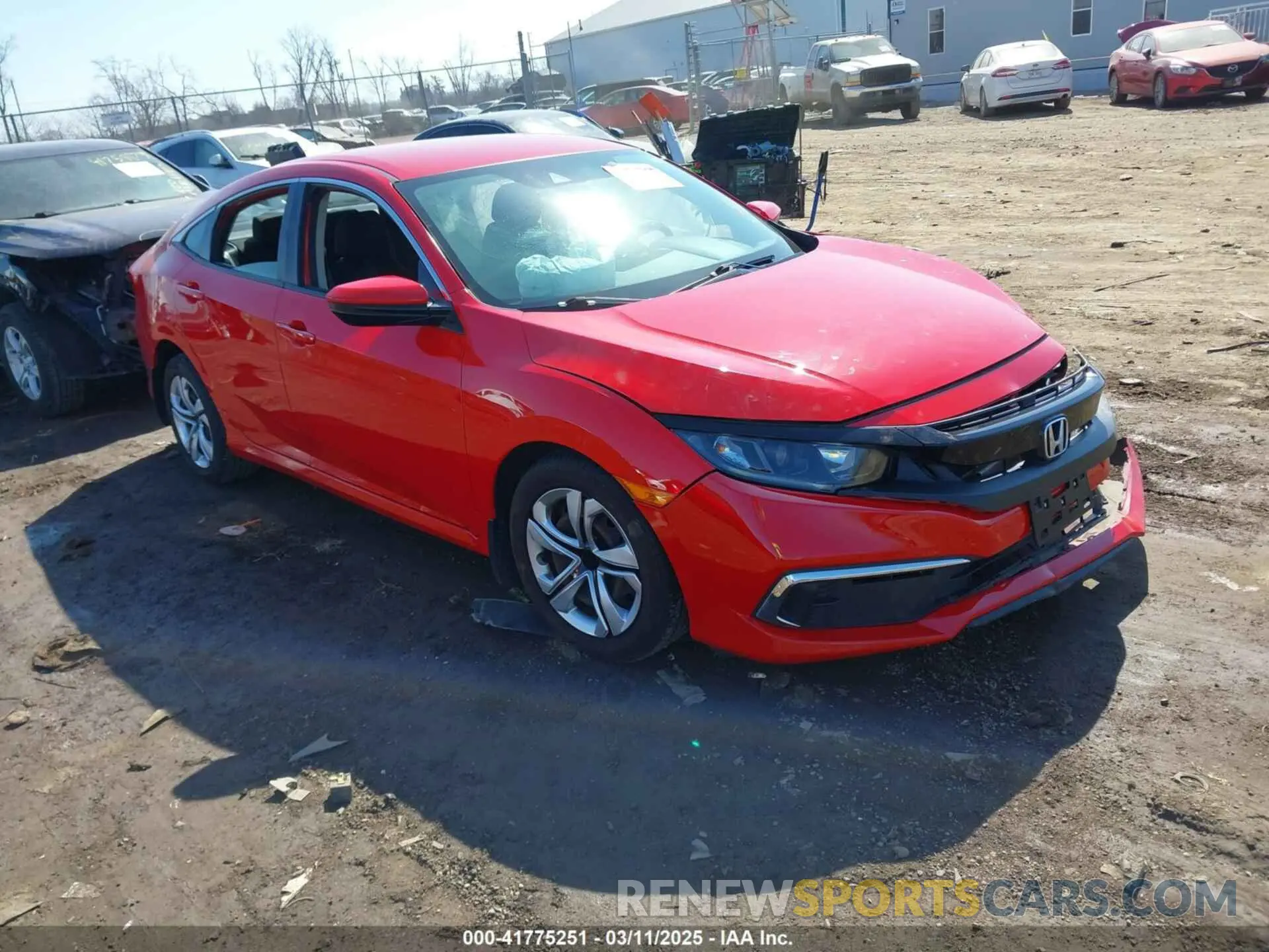 1 Photograph of a damaged car 2HGFC2F65KH535558 HONDA CIVIC 2019