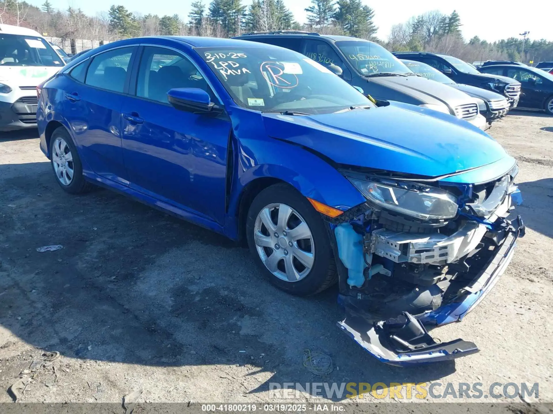 1 Photograph of a damaged car 2HGFC2F65KH561027 HONDA CIVIC 2019