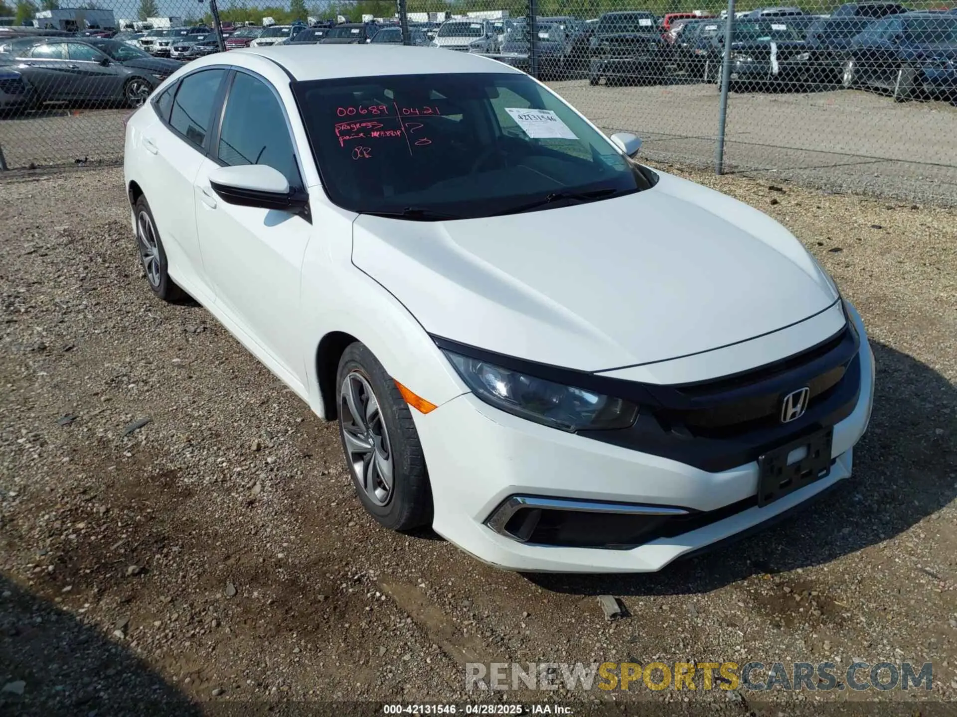 1 Photograph of a damaged car 2HGFC2F66KH567189 HONDA CIVIC 2019