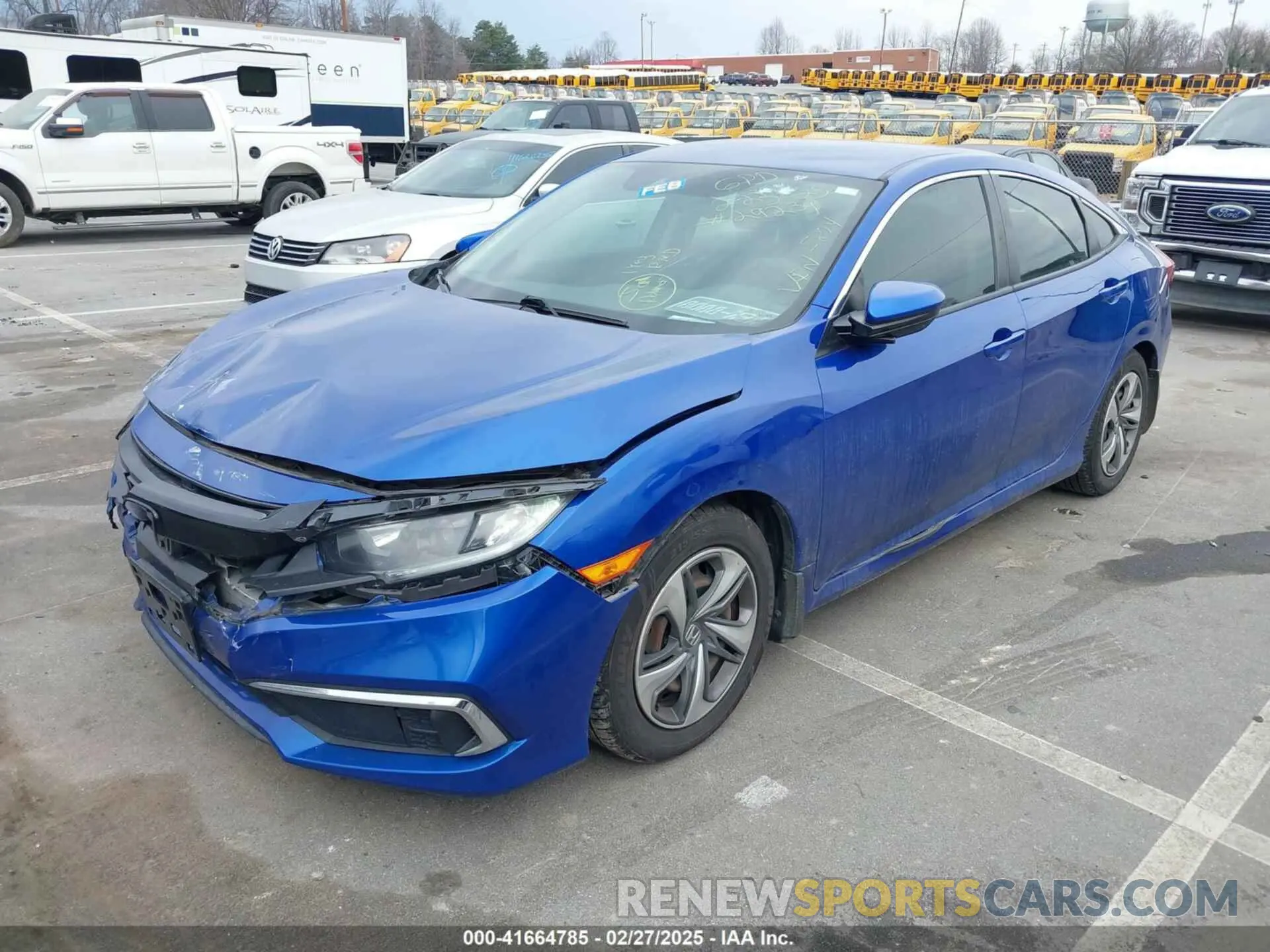 2 Photograph of a damaged car 2HGFC2F66KH575874 HONDA CIVIC 2019