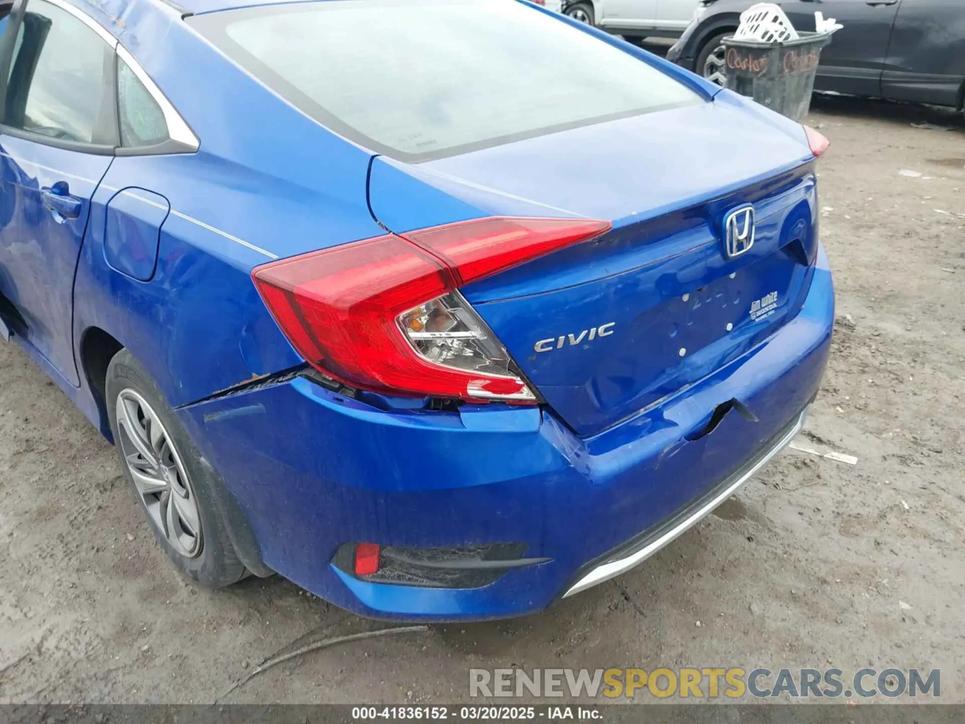 6 Photograph of a damaged car 2HGFC2F68KH550779 HONDA CIVIC 2019