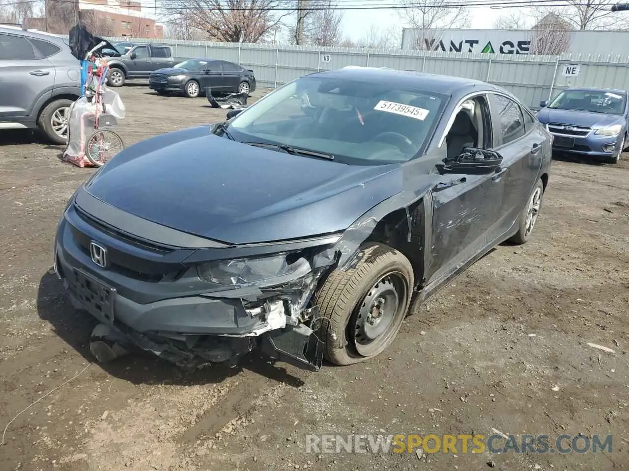 1 Photograph of a damaged car 2HGFC2F68KH605313 HONDA CIVIC 2019