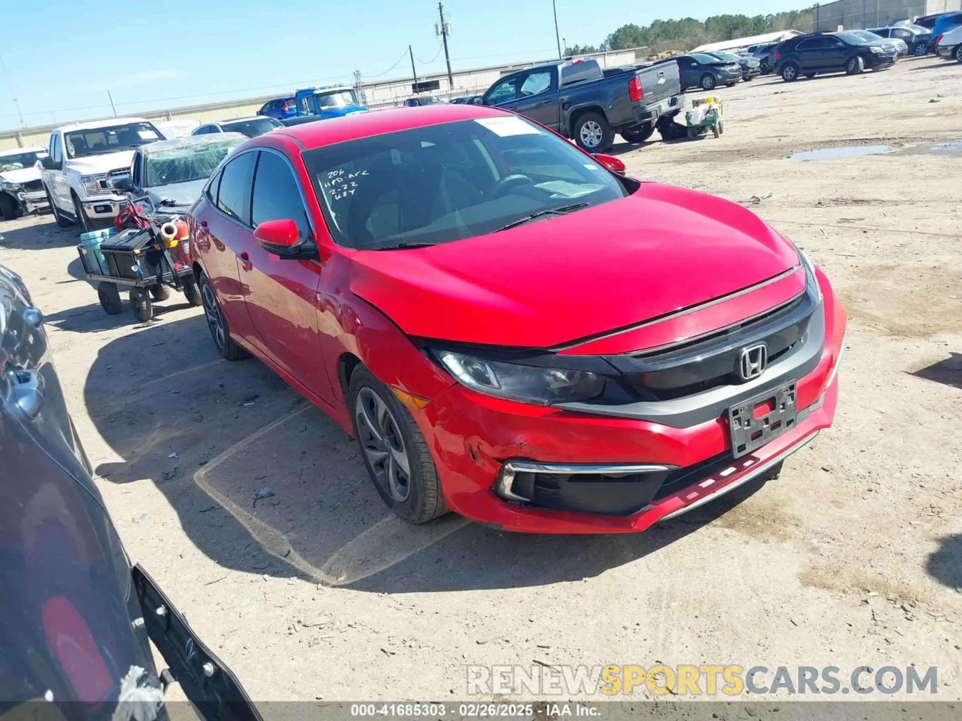 1 Photograph of a damaged car 2HGFC2F6XKH537127 HONDA CIVIC 2019