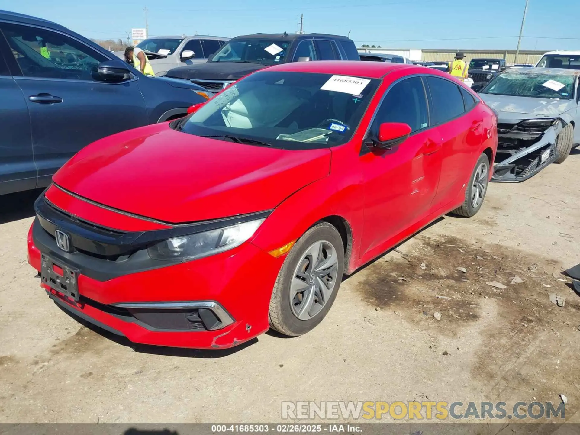 2 Photograph of a damaged car 2HGFC2F6XKH537127 HONDA CIVIC 2019
