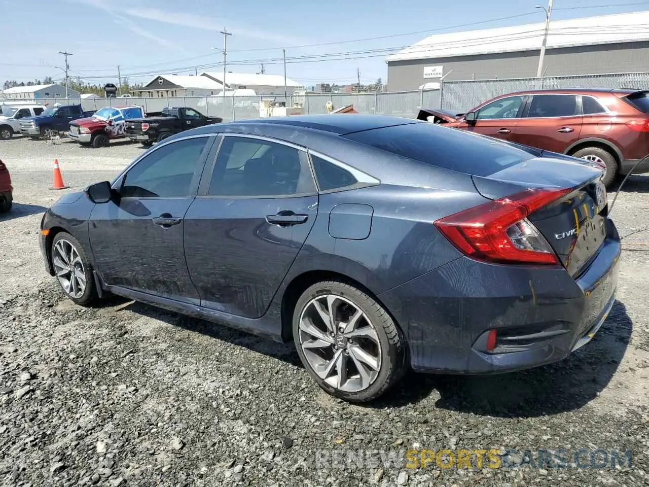 2 Photograph of a damaged car 2HGFC2F76KH016348 HONDA CIVIC 2019