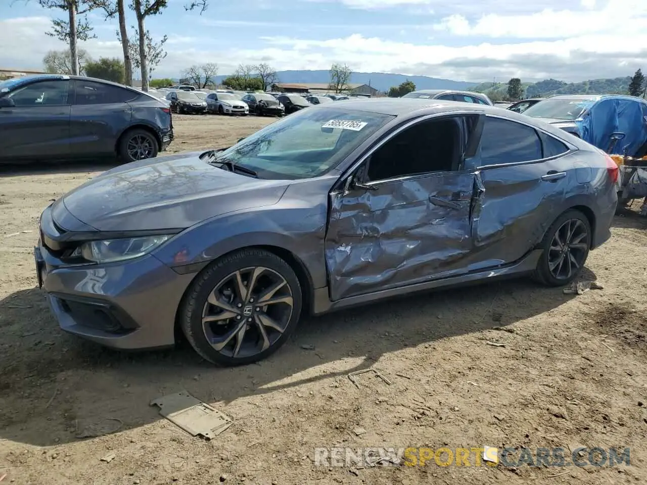 1 Photograph of a damaged car 2HGFC2F80KH523447 HONDA CIVIC 2019