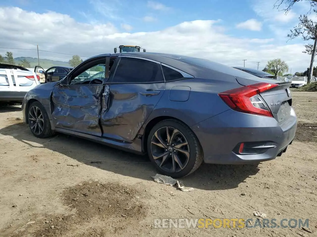 2 Photograph of a damaged car 2HGFC2F80KH523447 HONDA CIVIC 2019