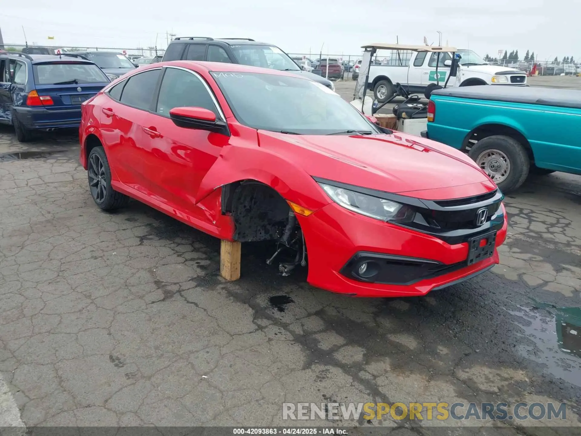 1 Photograph of a damaged car 2HGFC2F80KH538093 HONDA CIVIC 2019