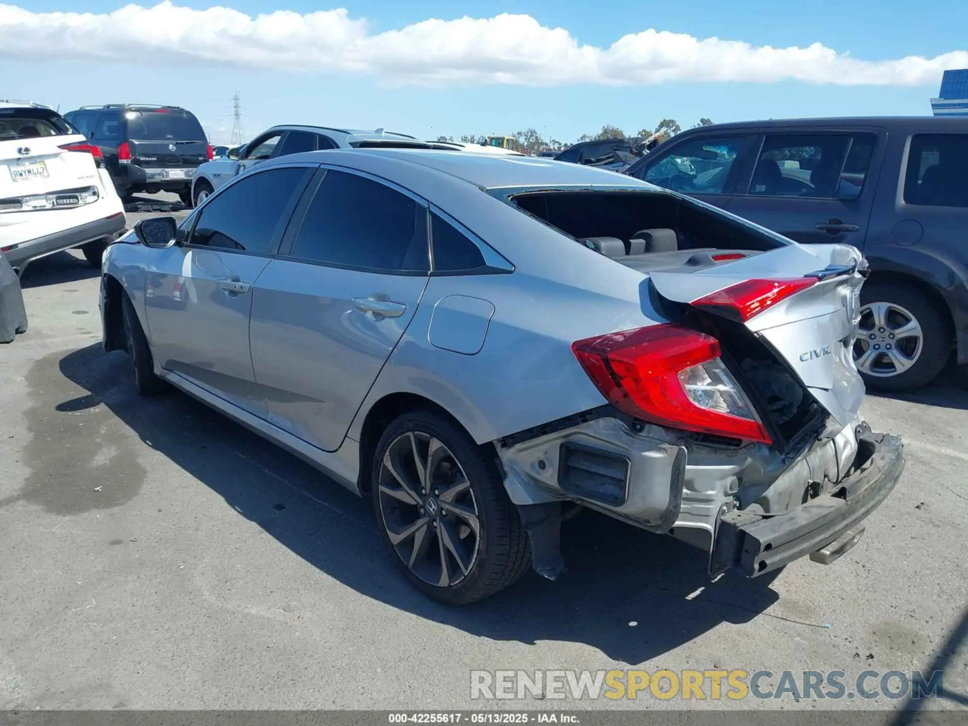 3 Photograph of a damaged car 2HGFC2F80KH600754 HONDA CIVIC 2019