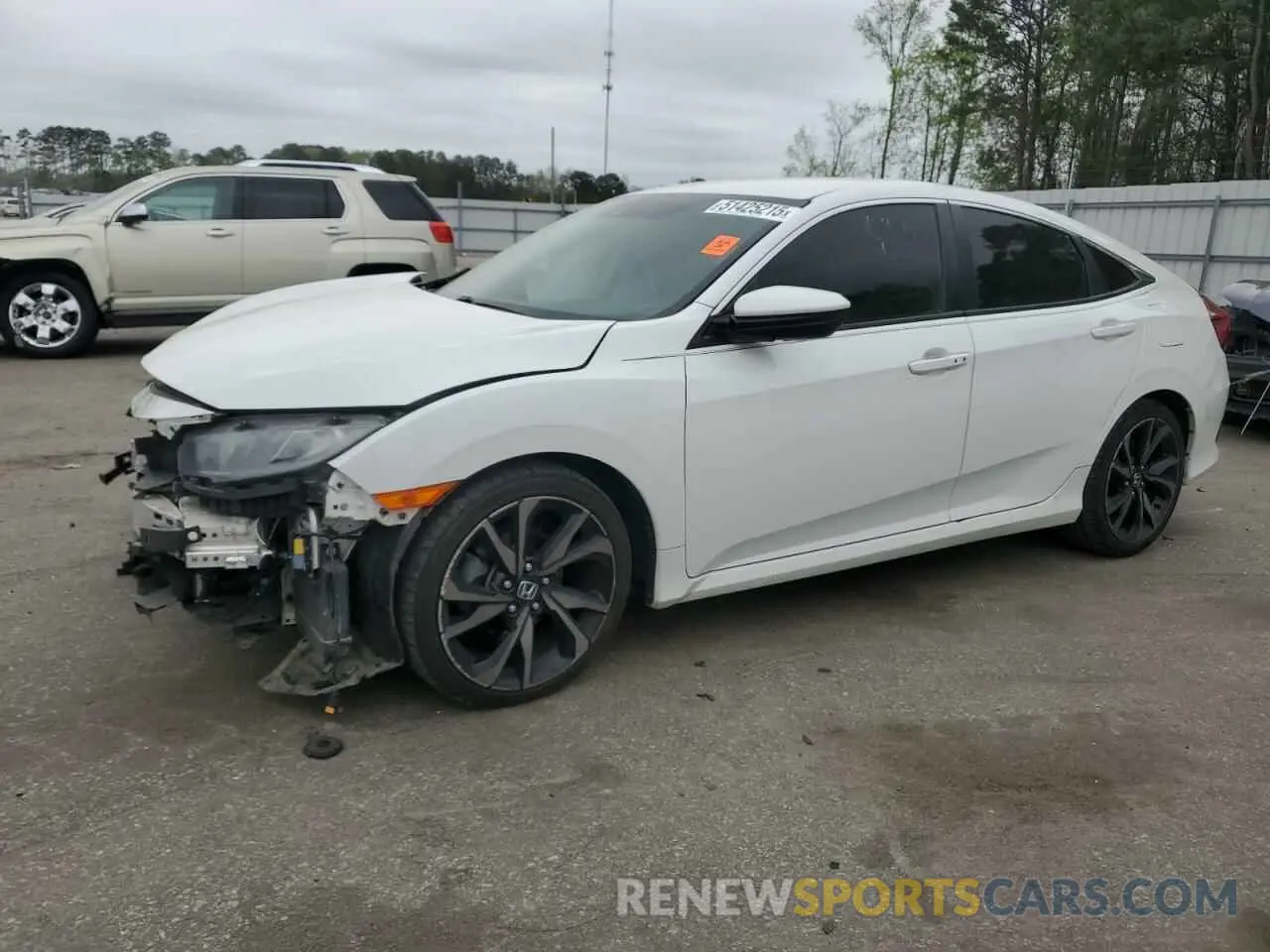 1 Photograph of a damaged car 2HGFC2F81KH574813 HONDA CIVIC 2019