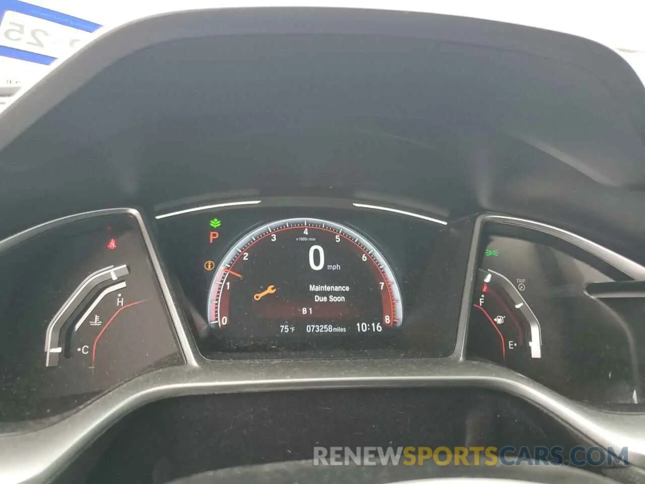 9 Photograph of a damaged car 2HGFC2F82KH505225 HONDA CIVIC 2019