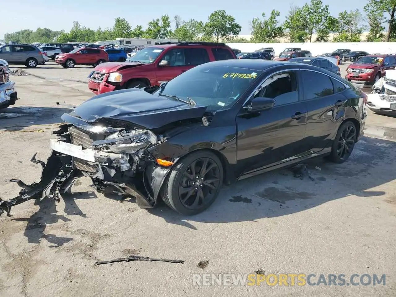 1 Photograph of a damaged car 2HGFC2F82KH526754 HONDA CIVIC 2019