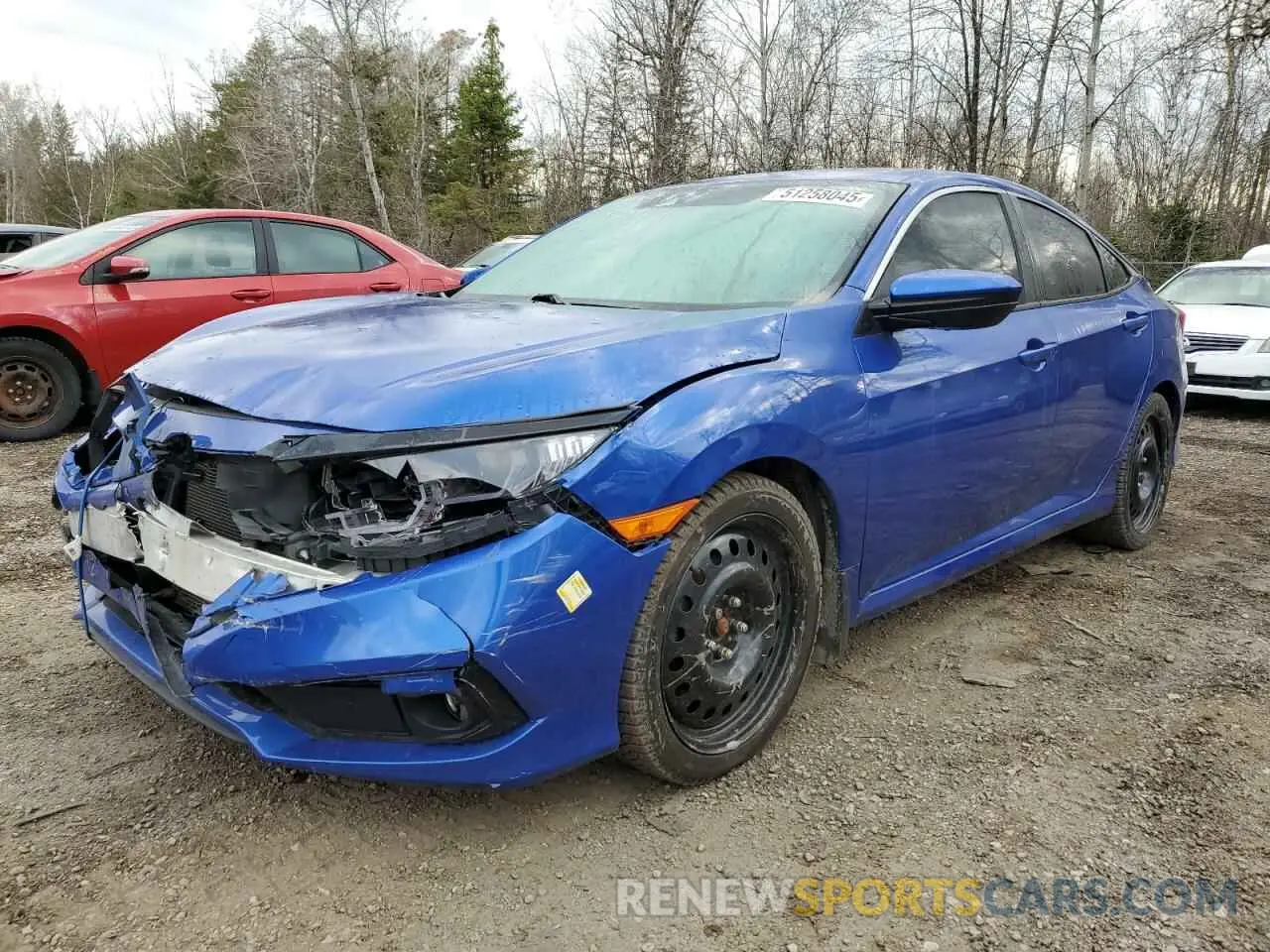 1 Photograph of a damaged car 2HGFC2F83KH020737 HONDA CIVIC 2019