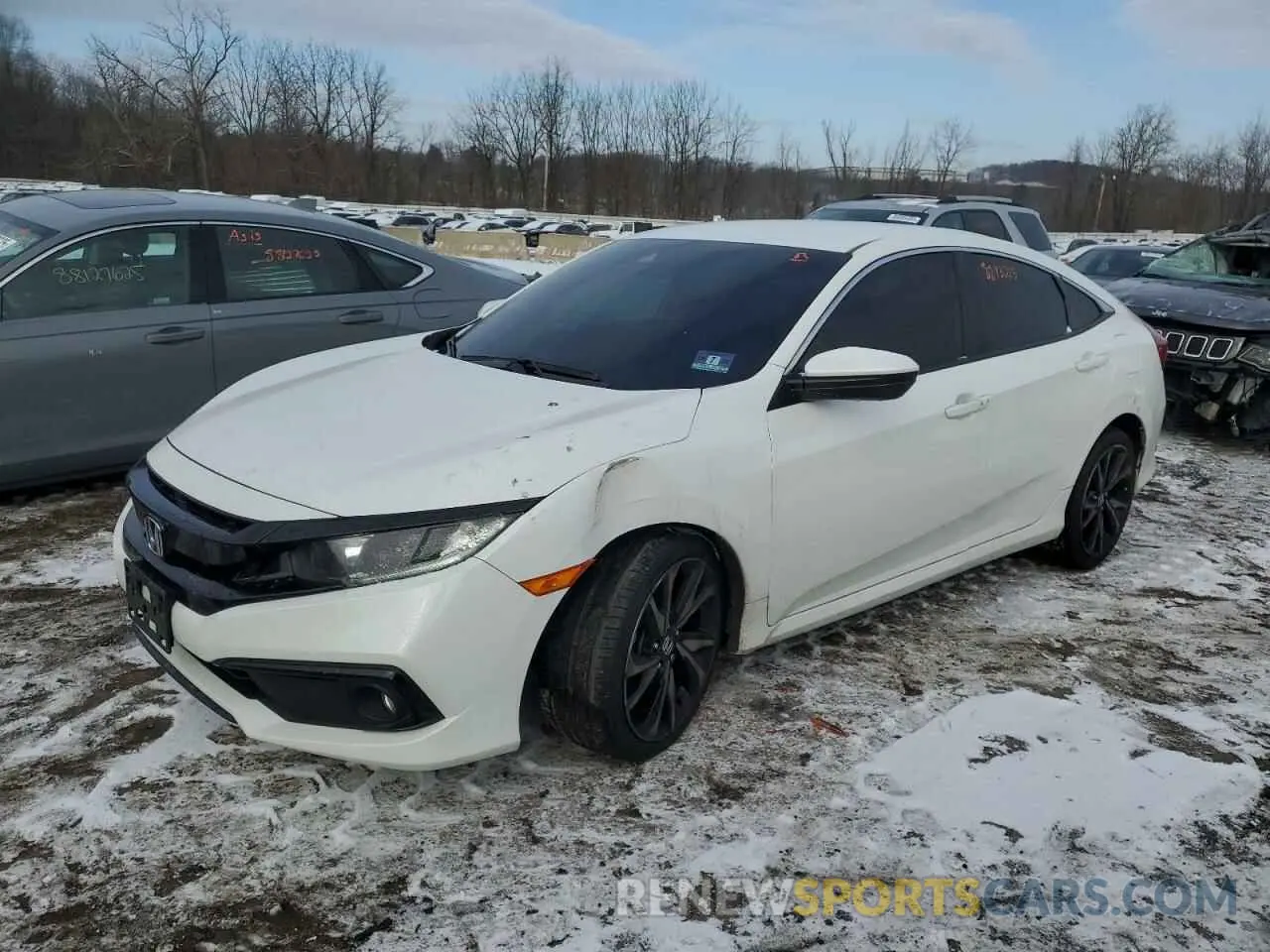 1 Photograph of a damaged car 2HGFC2F83KH535317 HONDA CIVIC 2019