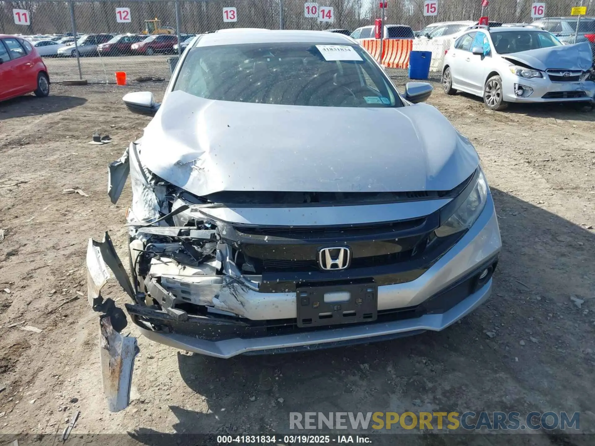 13 Photograph of a damaged car 2HGFC2F83KH542347 HONDA CIVIC 2019