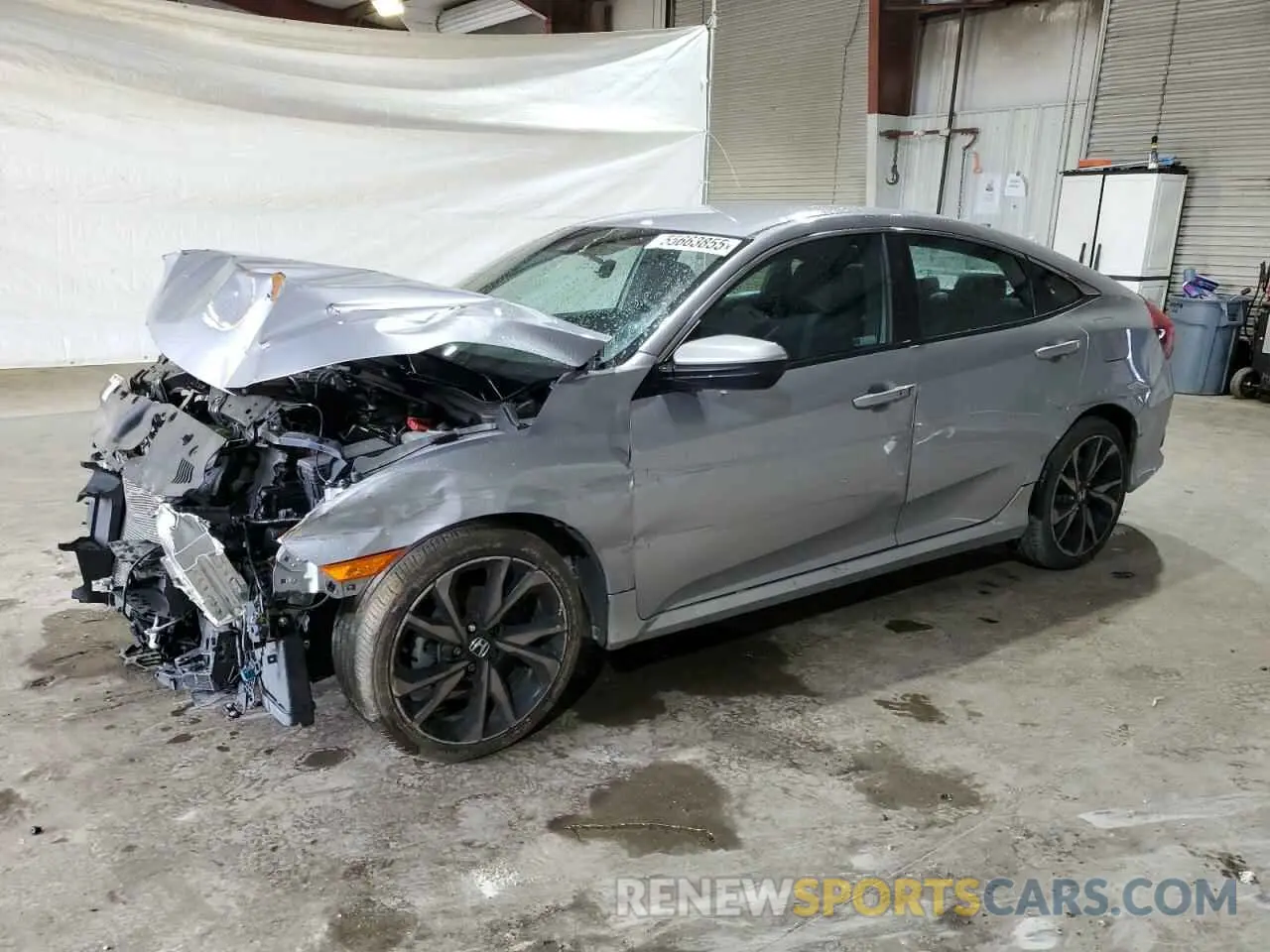 1 Photograph of a damaged car 2HGFC2F84KH553700 HONDA CIVIC 2019