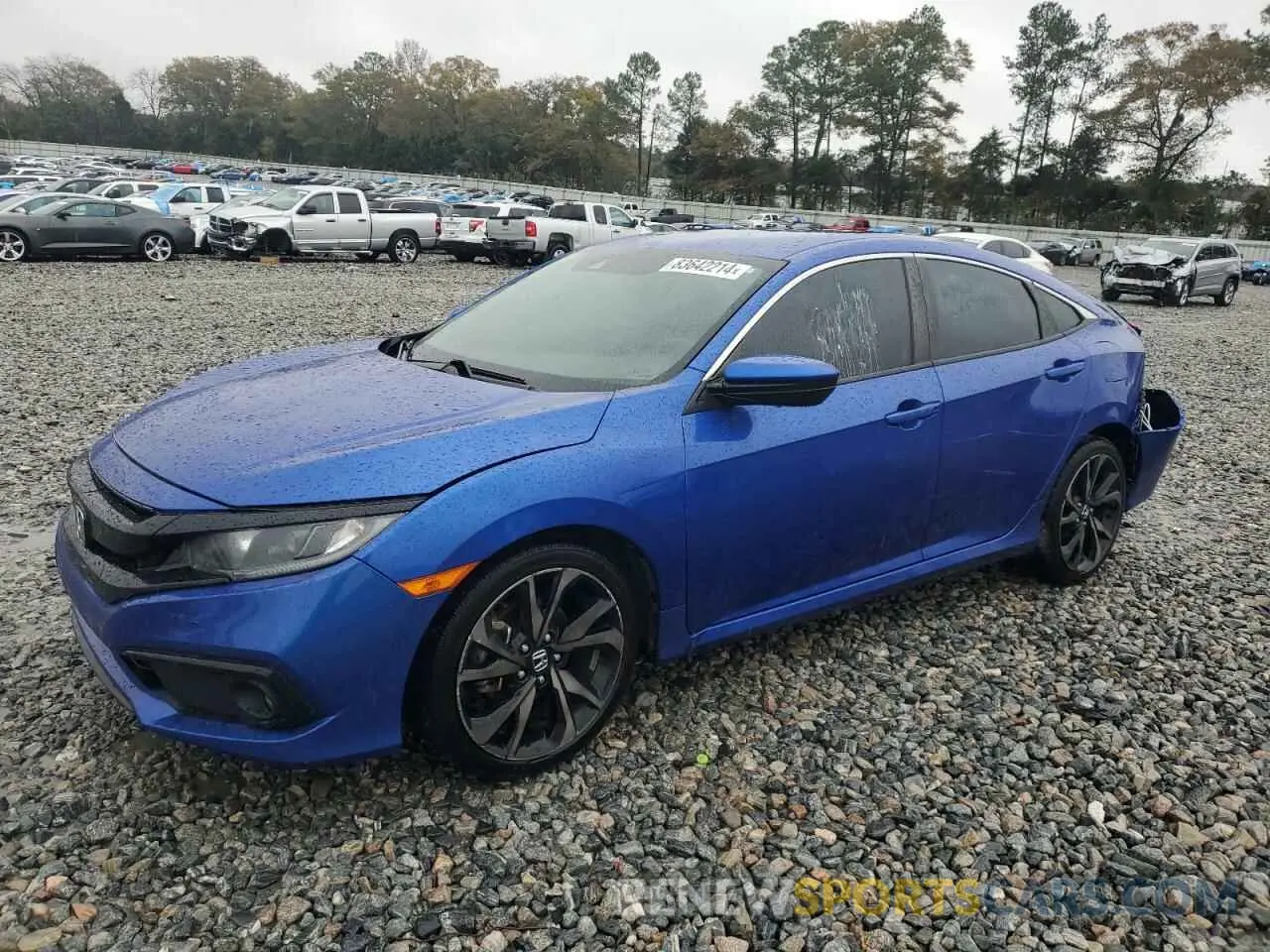 1 Photograph of a damaged car 2HGFC2F84KH577527 HONDA CIVIC 2019