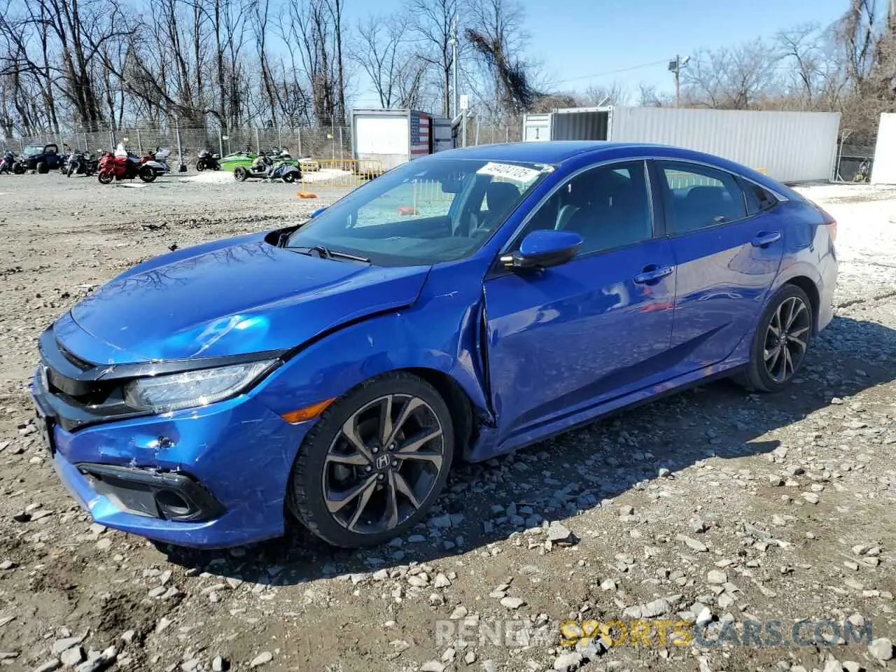 1 Photograph of a damaged car 2HGFC2F84KH585949 HONDA CIVIC 2019