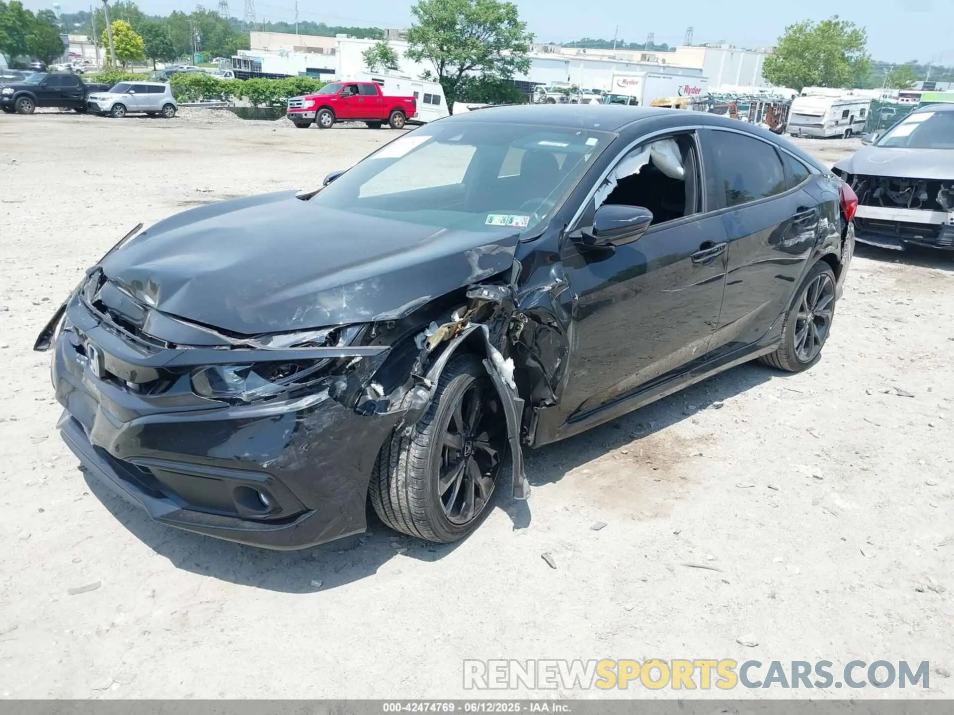 2 Photograph of a damaged car 2HGFC2F86KH590487 HONDA CIVIC 2019