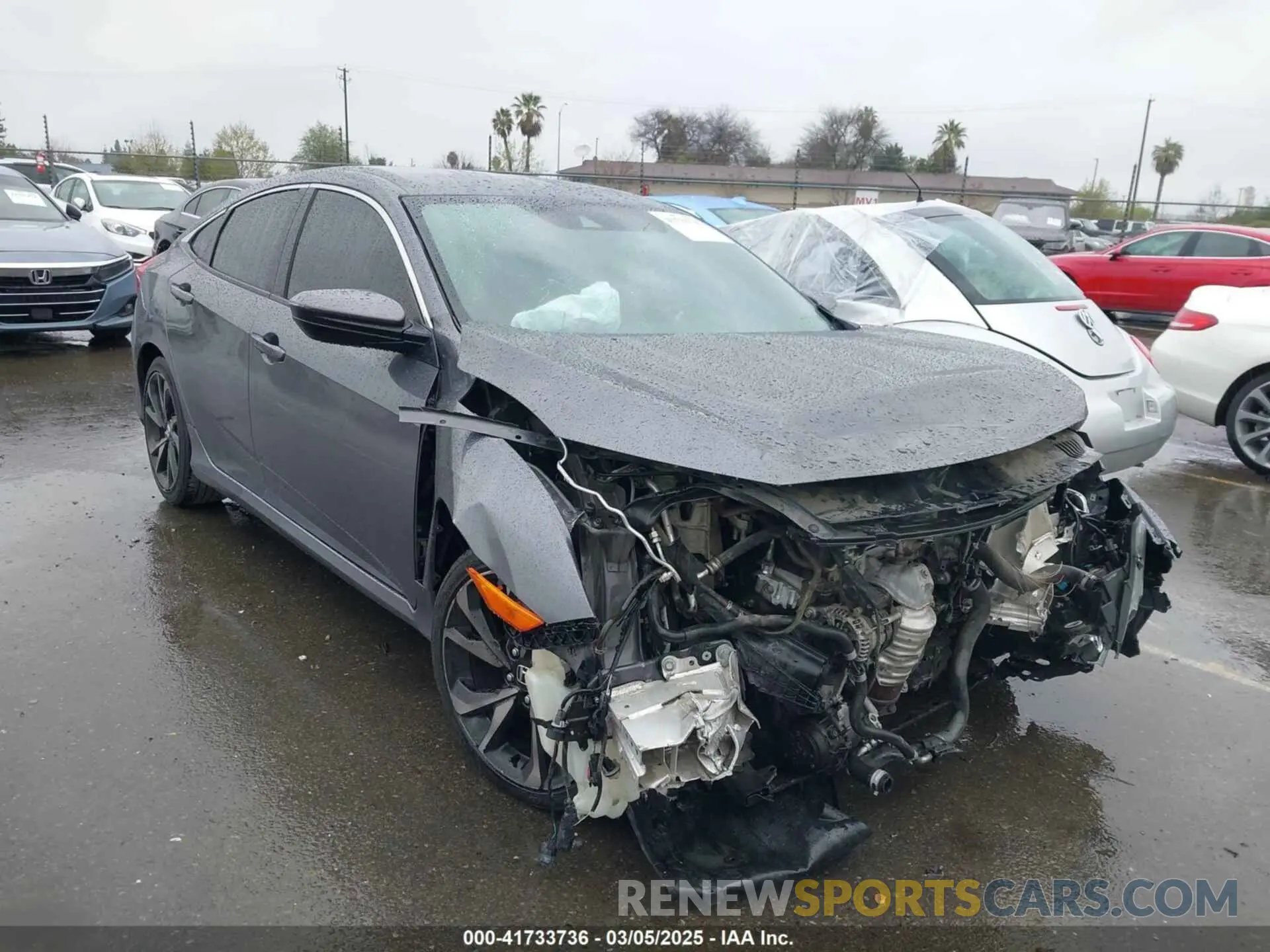 1 Photograph of a damaged car 2HGFC2F87KH535952 HONDA CIVIC 2019