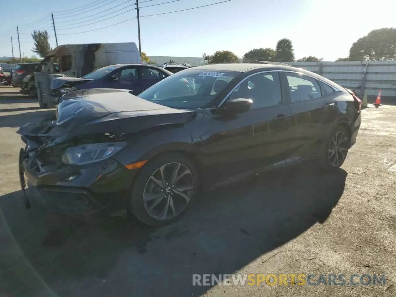 1 Photograph of a damaged car 2HGFC2F88KH600324 HONDA CIVIC 2019