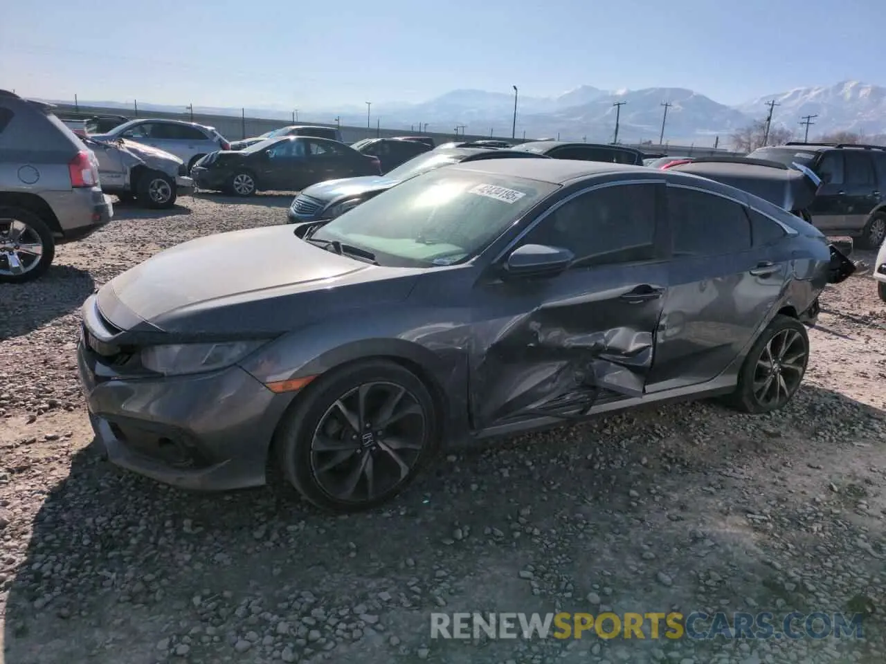 1 Photograph of a damaged car 2HGFC2F89KH581377 HONDA CIVIC 2019