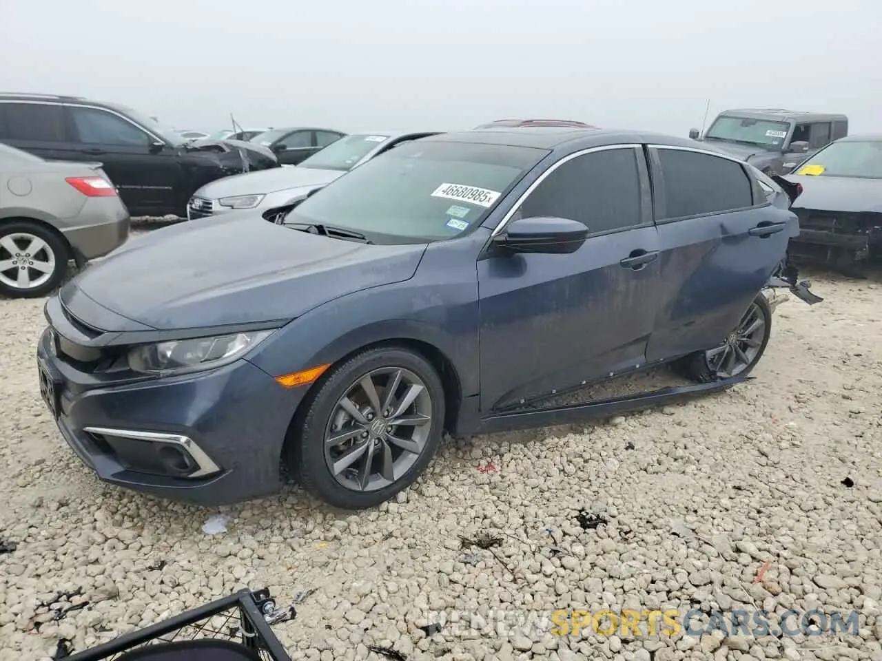 1 Photograph of a damaged car JHMFC1F31KX003734 HONDA CIVIC 2019