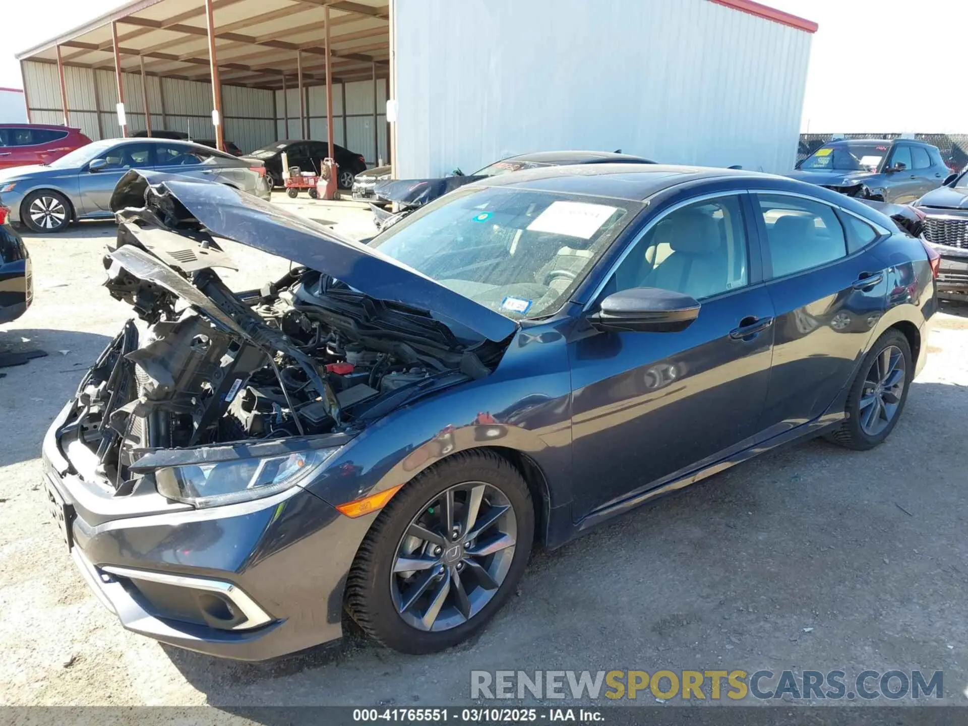 2 Photograph of a damaged car JHMFC1F31KX005256 HONDA CIVIC 2019