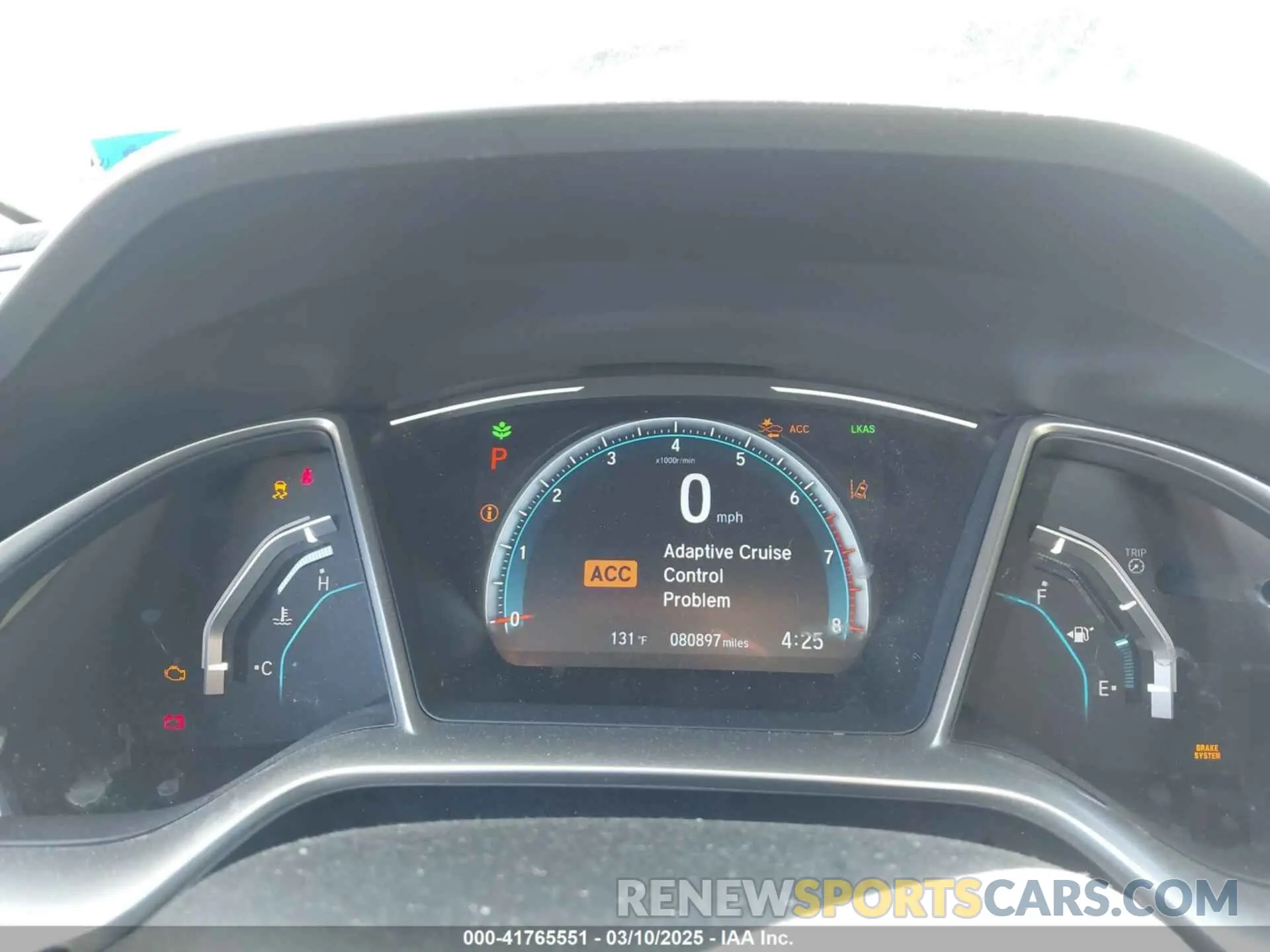 7 Photograph of a damaged car JHMFC1F31KX005256 HONDA CIVIC 2019