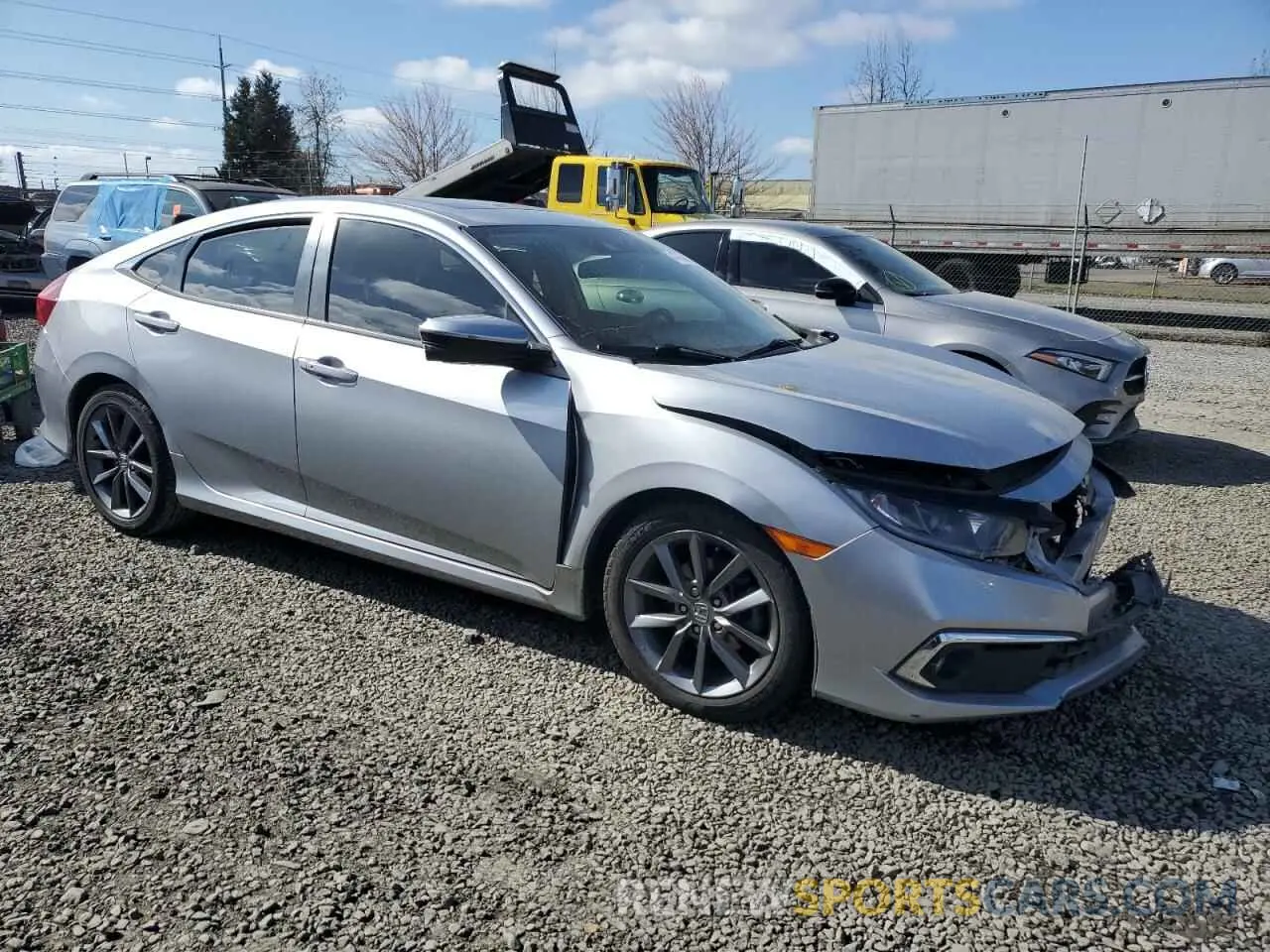 4 Photograph of a damaged car JHMFC1F35KX011853 HONDA CIVIC 2019