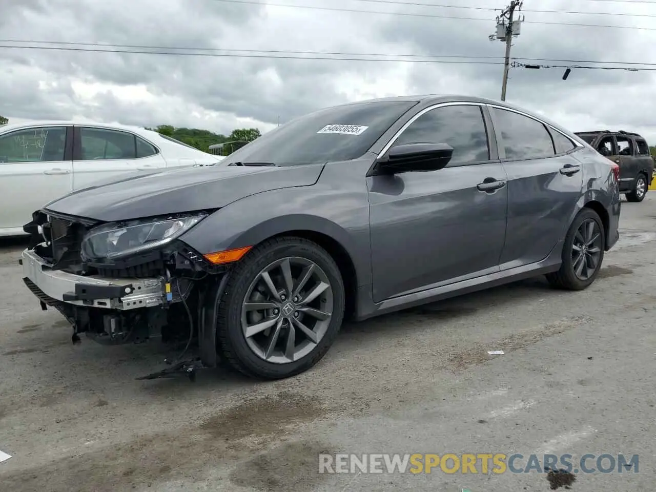 1 Photograph of a damaged car JHMFC1F36KX008864 HONDA CIVIC 2019