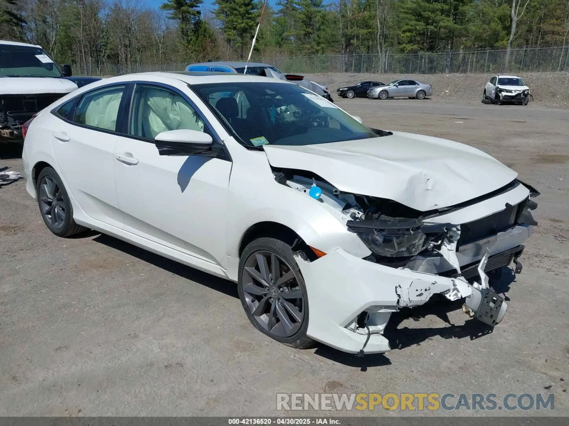 1 Photograph of a damaged car JHMFC1F72KX008959 HONDA CIVIC 2019