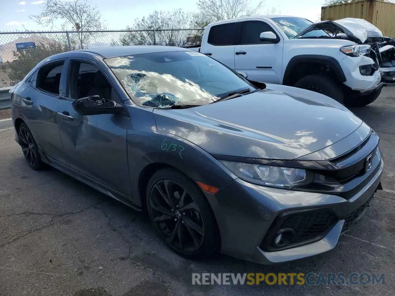 4 Фотография поврежденного автомобиля SHHFK7H44KU205585 HONDA CIVIC 2019