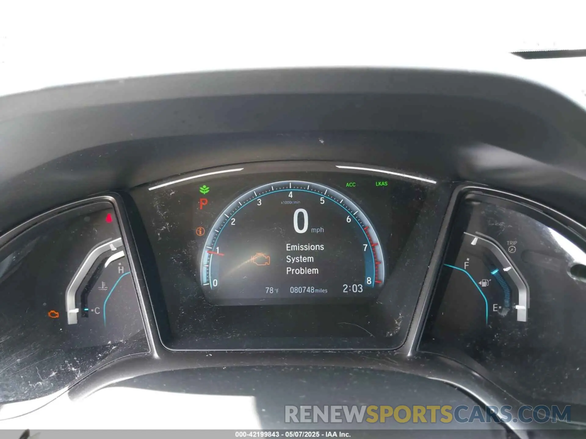 7 Photograph of a damaged car SHHFK7H67KU415034 HONDA CIVIC 2019