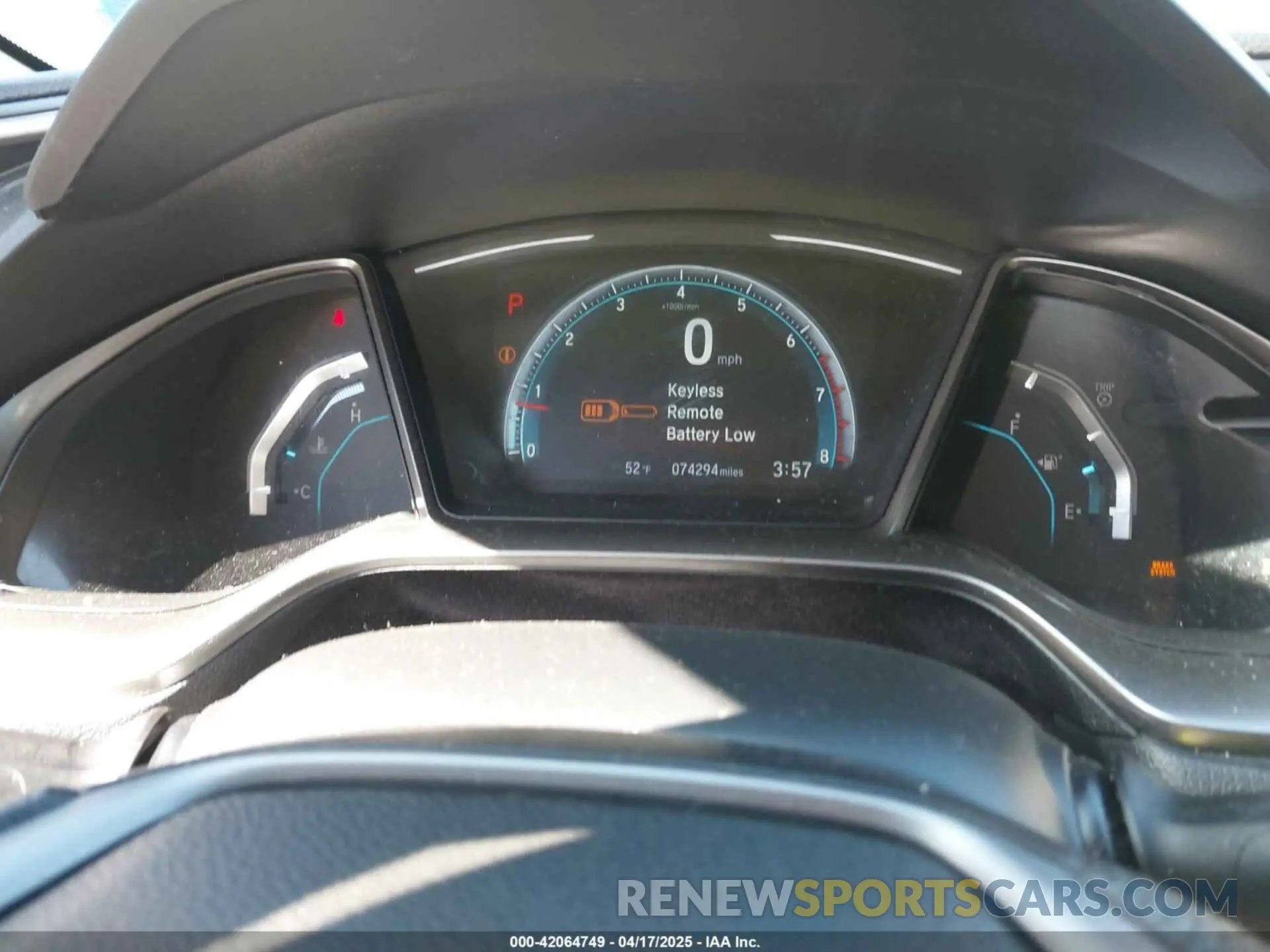 7 Photograph of a damaged car SHHFK7H69KU415939 HONDA CIVIC 2019