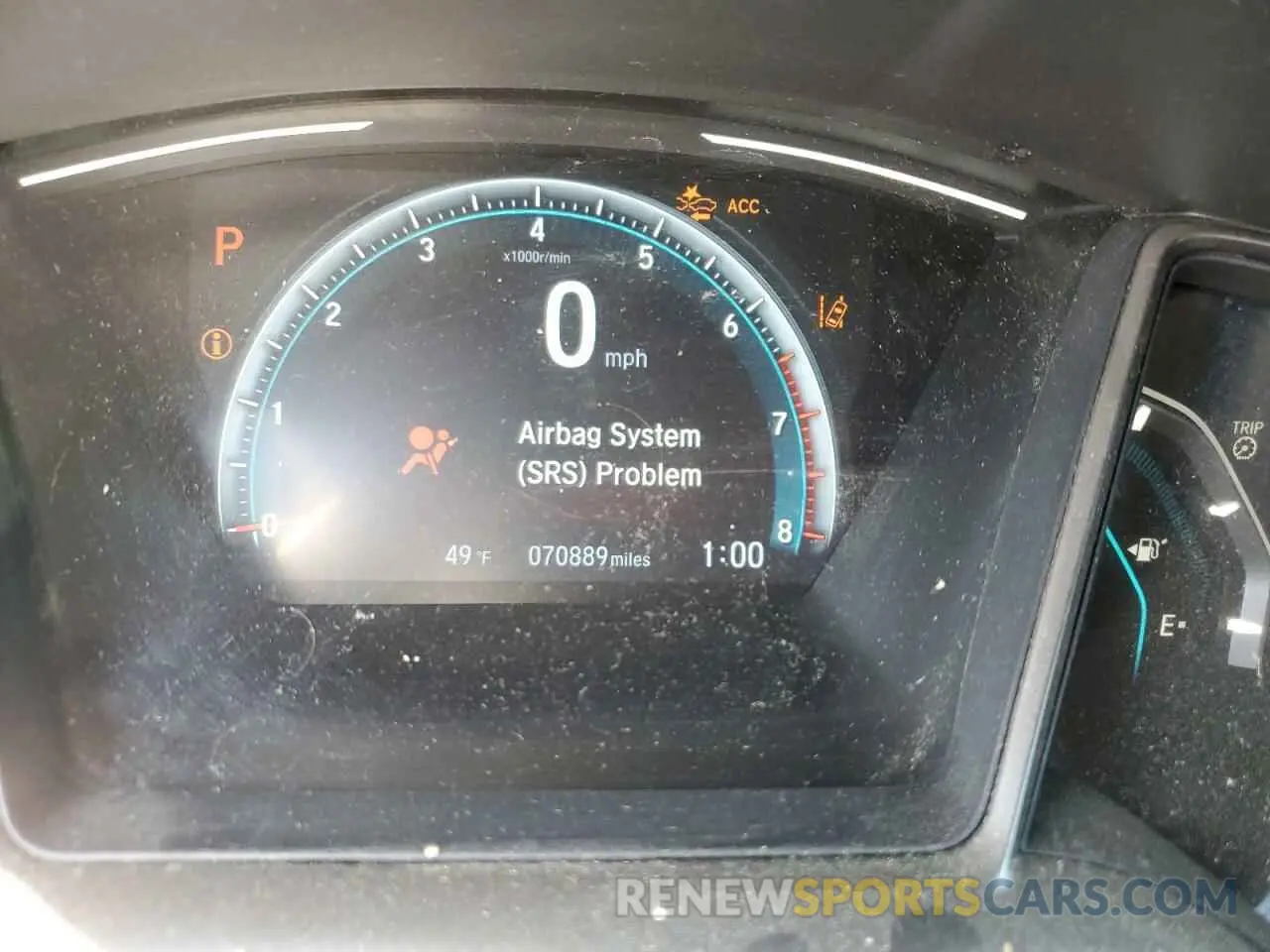 9 Фотография поврежденного автомобиля SHHFK7H6XKU419076 HONDA CIVIC 2019