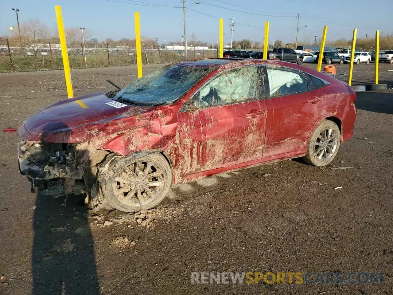 1 Photograph of a damaged car 19XFC1F3XLE017909 HONDA CIVIC 2020