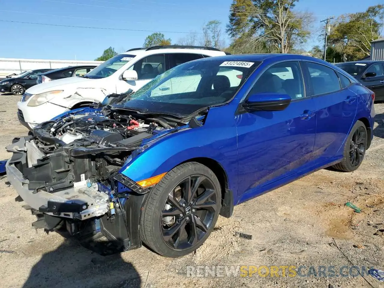 1 Photograph of a damaged car 19XFC2E84LE030321 HONDA CIVIC 2020