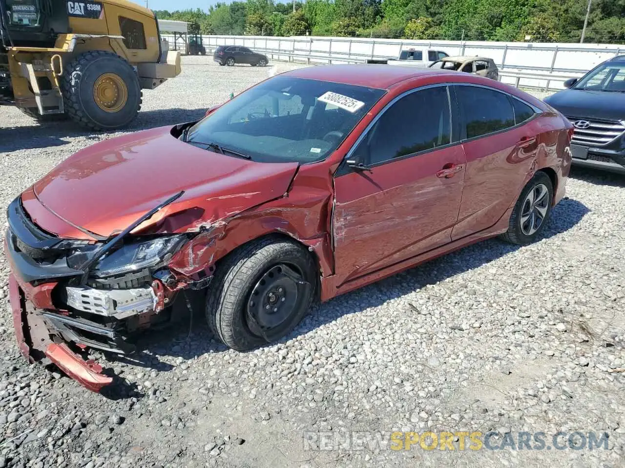 1 Photograph of a damaged car 19XFC2F62LE016480 HONDA CIVIC 2020