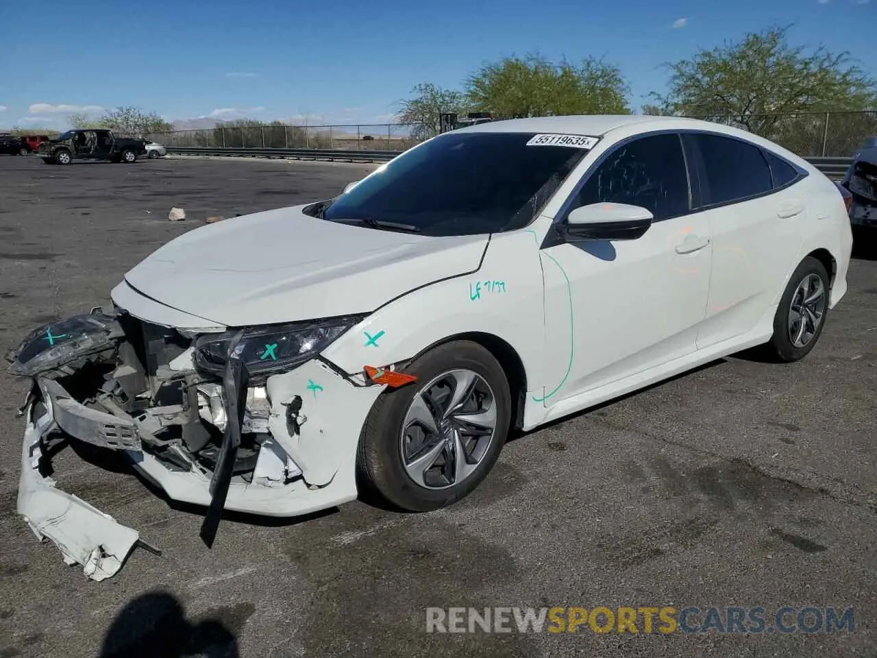 1 Photograph of a damaged car 19XFC2F62LE023770 HONDA CIVIC 2020
