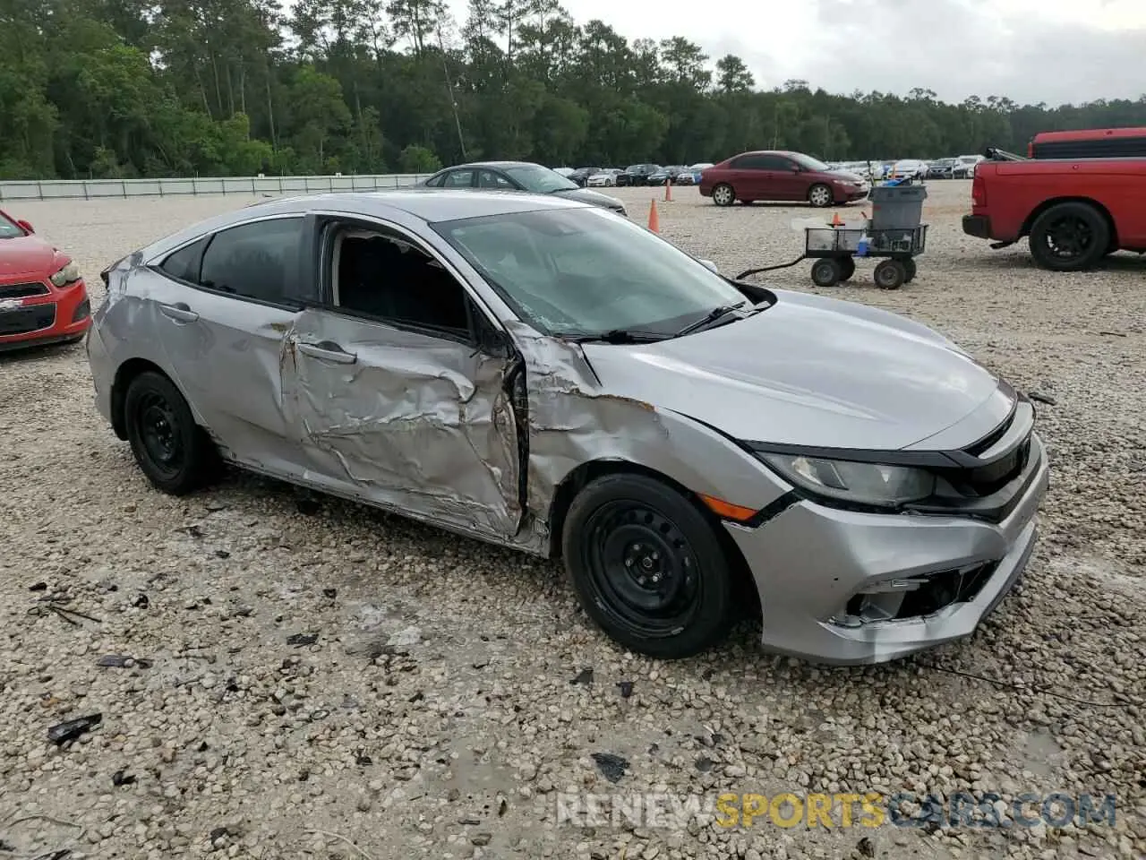 4 Фотография поврежденного автомобиля 19XFC2F66LE012867 HONDA CIVIC 2020
