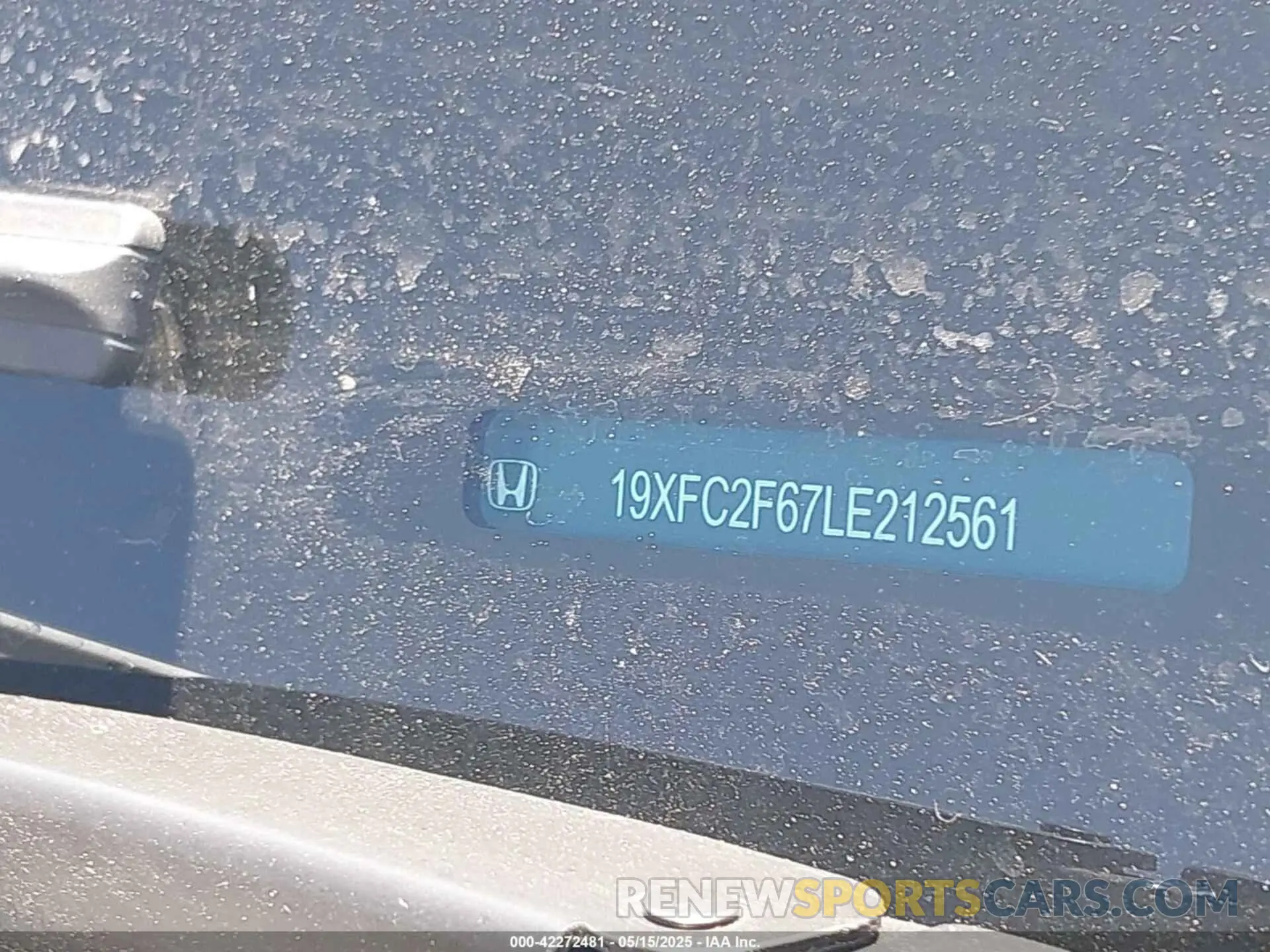 9 Фотография поврежденного автомобиля 19XFC2F67LE212561 HONDA CIVIC 2020