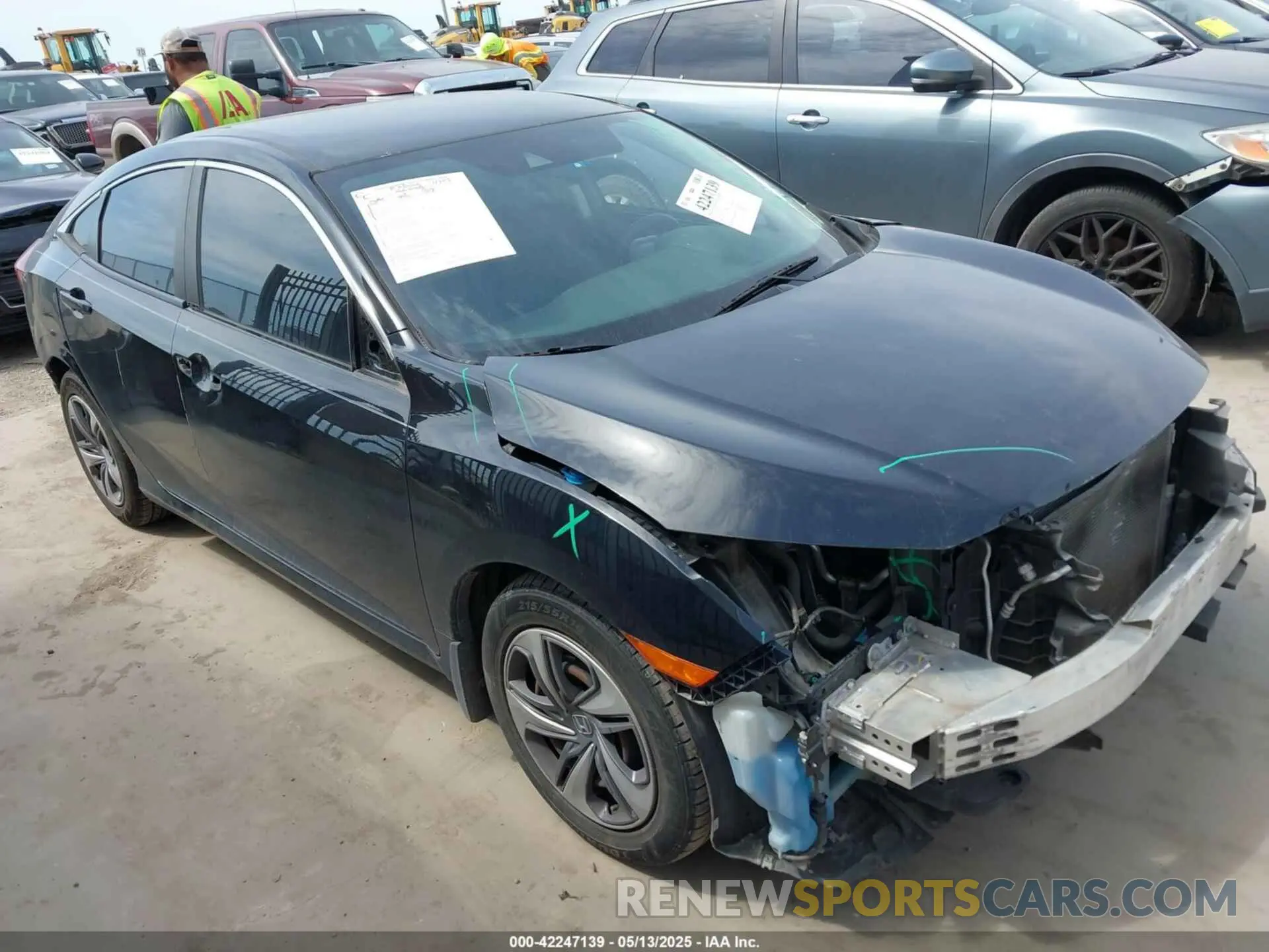 1 Photograph of a damaged car 19XFC2F6XLE010264 HONDA CIVIC 2020