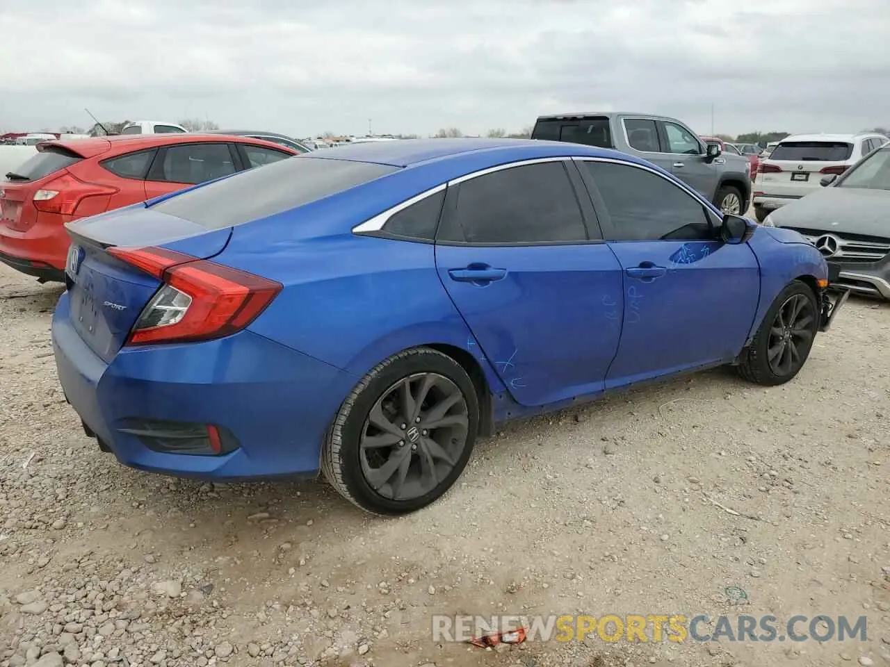 3 Фотография поврежденного автомобиля 19XFC2F80LE025163 HONDA CIVIC 2020
