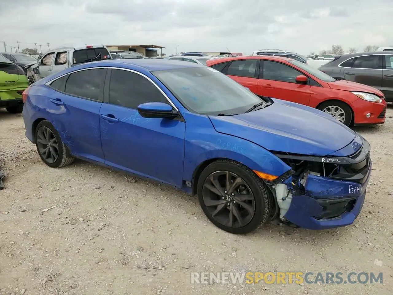 4 Фотография поврежденного автомобиля 19XFC2F80LE025163 HONDA CIVIC 2020